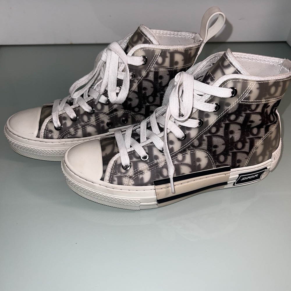 Christian Dior B23 High Top Women's Designer Sneaker 37 Size 7 - Picture 5 of 16